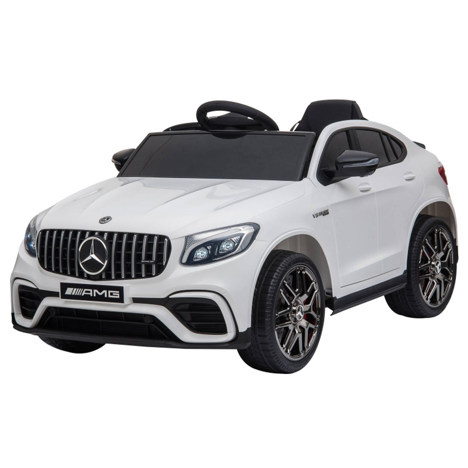 Elektrische kinderauto - Mercedes AMG - Afstandsbediening - Buitenspeelgoed - 2,5 tot 5 jaar - Wit - 115 x 70 x 55 cm