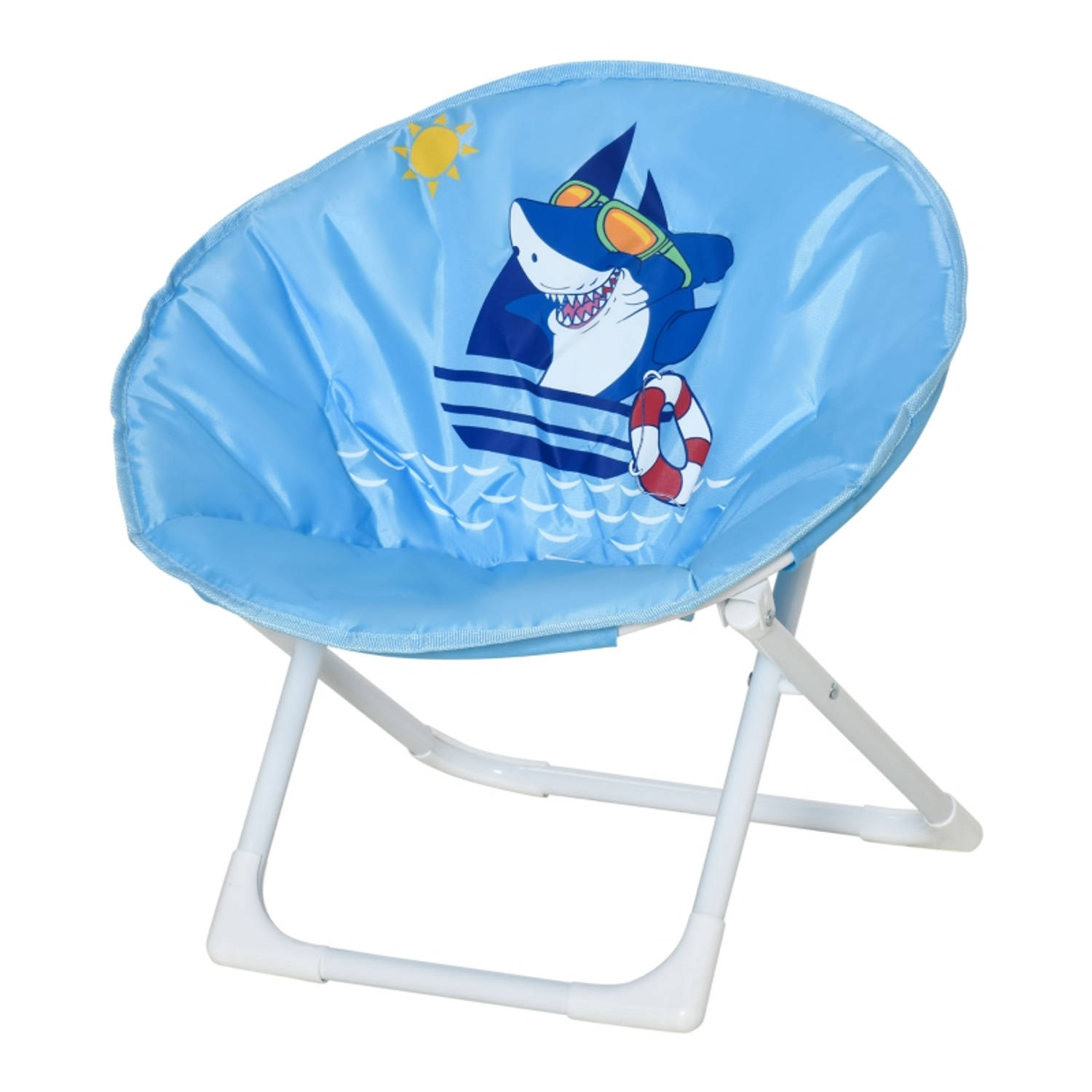 Vouwstoel Kind Campingstoel Kinderstoel Blauw Ø50 X 49h Cm
