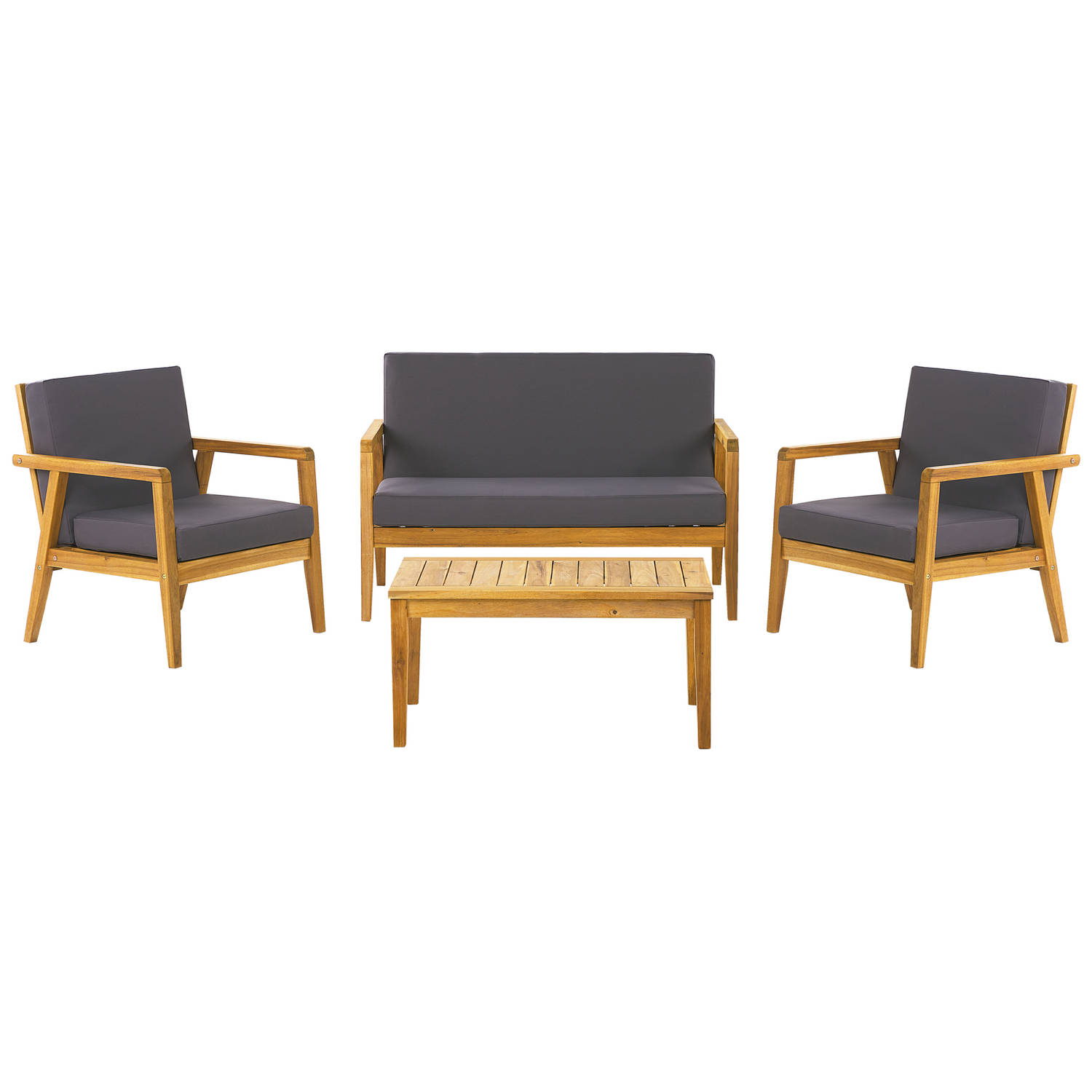Beliani PALLANO Sofa set met tafel 65x87x120