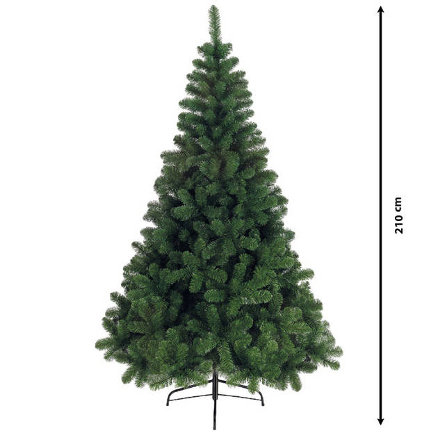 Tweedekans kunst kerstboom/kunstboom - 210 cm - groen - Kunstkerstboom