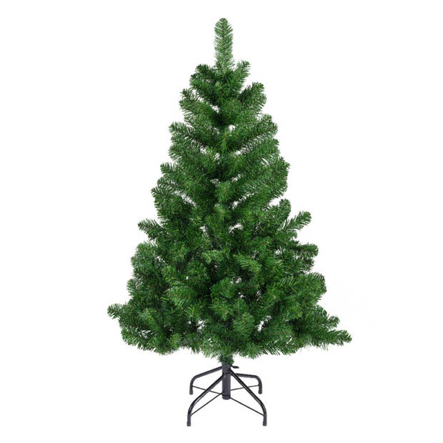 Kunst kerstboom Imperial Pine 120 cm met helder witte lampjes - Kunstkerstboom