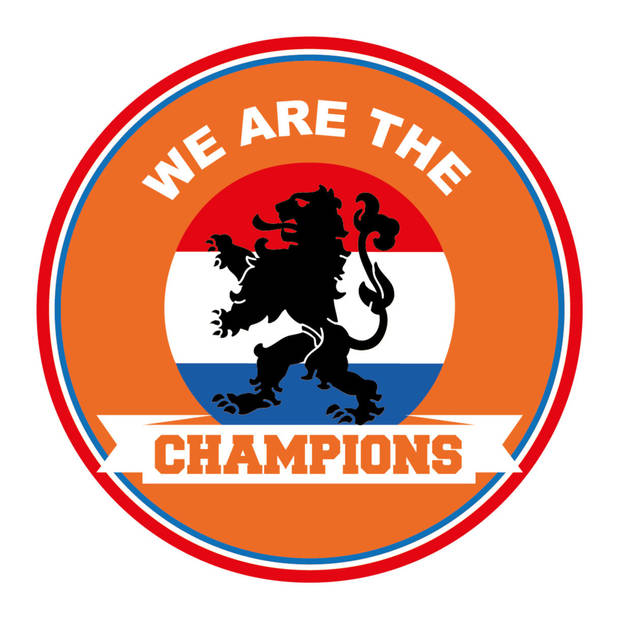 45x stuks oranje / Nederland supporter bierviltjes ek / wk voetbal - we are the champions - Bierfiltjes