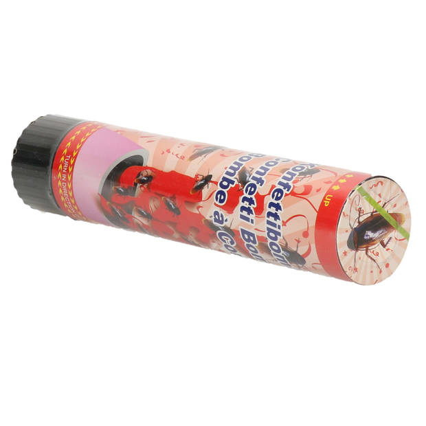 Set van 2x stuks horror confetti kanon/shooter met nep kakkerlakken 20 cm - Confetti