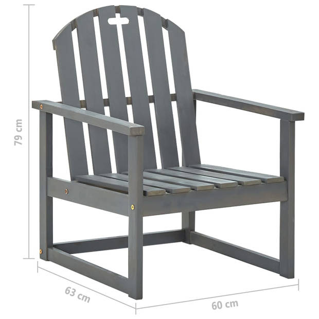 vidaXL Tuinstoelen 2 st massief acaciahout grijs