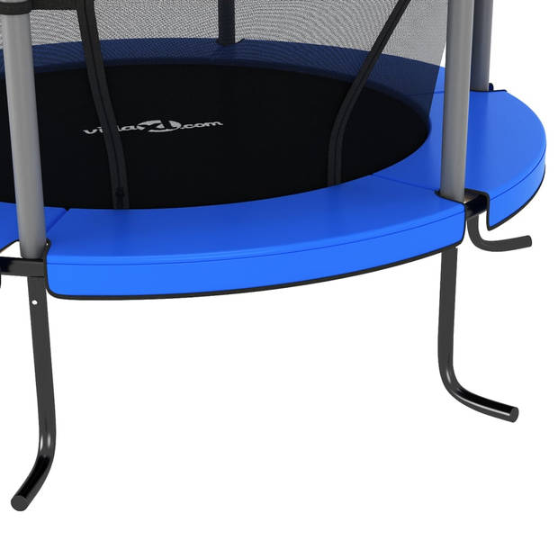 vidaXL Trampoline met veiligheidsnet rond 140x160 cm blauw