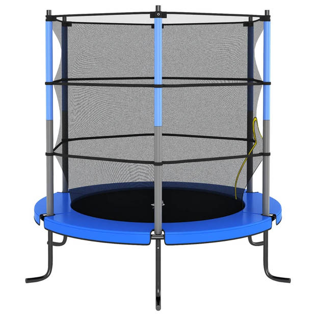 vidaXL Trampoline met veiligheidsnet rond 140x160 cm blauw