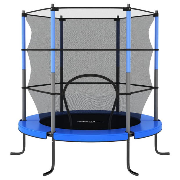 vidaXL Trampoline met veiligheidsnet rond 140x160 cm blauw