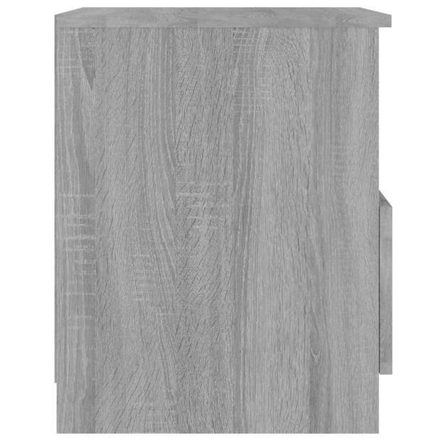 vidaXL Nachtkastjes 2 st 40x40x50 cm bewerkt hout grijs sonoma eiken