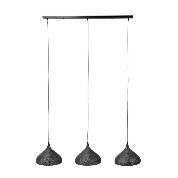 Hoyz - Hanglamp - 3xØ32 Trechtervormige Metalen Hanglampen - Transparant