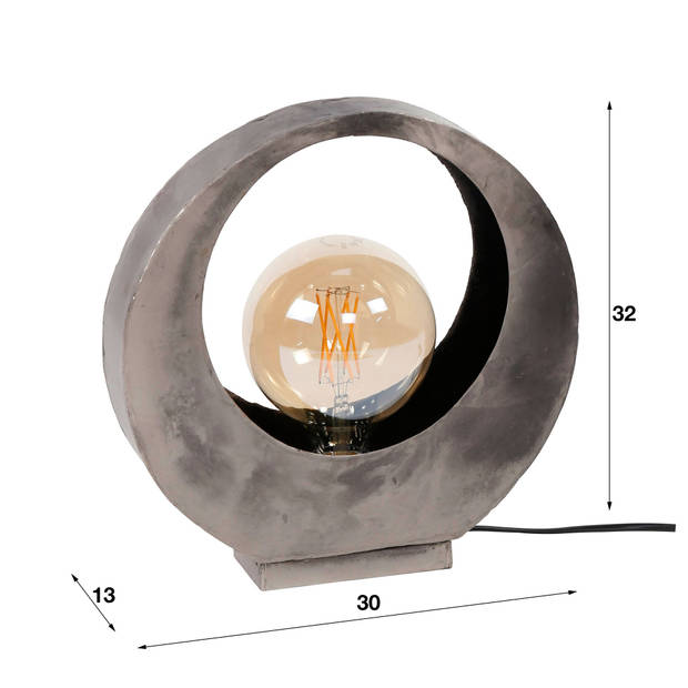 Hoyz - Tafellamp Full Moon - Industrieel - Grijs