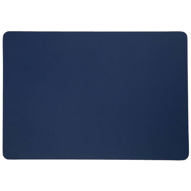 Jay Hill Placemat - Vegan leer - Grijs / Blauw - dubbelzijdig - 46 x 33 cm