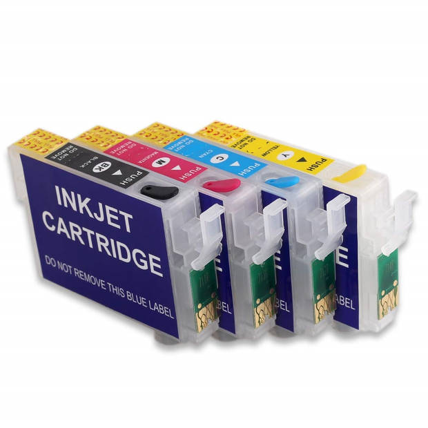 Inktmedia® - Geschikt Epson 29XL Set T2991, T2992, T2993, en T2994 Navulbare cartridges (met ARC chip)