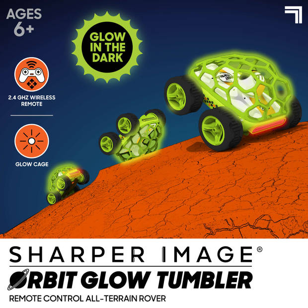 Sharper Image RC Orbit bestuurbare auto - Geschikt voor alle terreinen - Stunt / flip auto - Glow in de dark