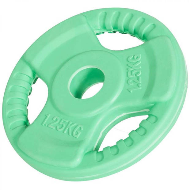 Gorilla Sports Gewicht - Halterschijf - 1,25 kg - Gripper Gietijzer rubber