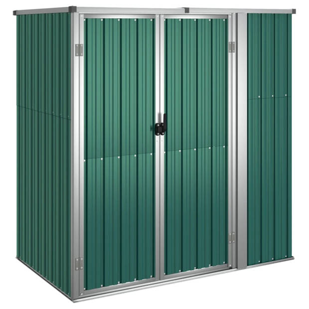 vidaXL Tuinschuur 161x89x161 cm gegalvaniseerd staal groen