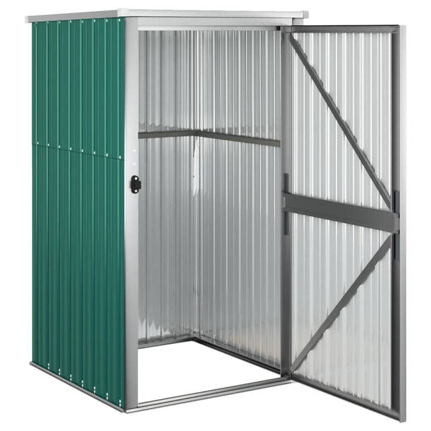 vidaXL Tuinschuur 88x89x161 cm gegalvaniseerd staal groen