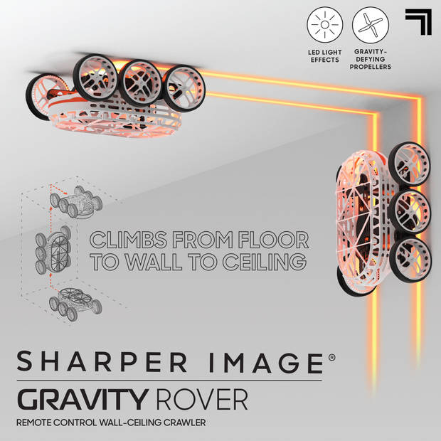 Sharper Image RC Gravity Rover - Rijdt over de grond, muren en plafonds