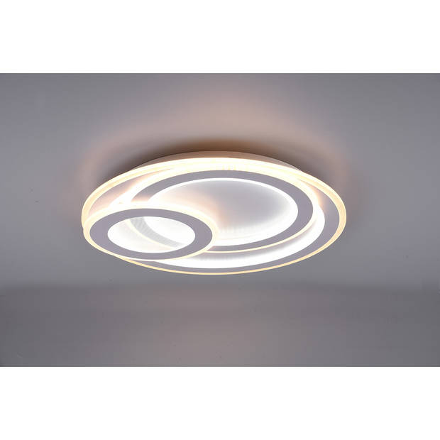 LED Plafondlamp - Plafondverlichting - Trion Mirna - 74W - Aanpasbare Kleur - Afstandsbediening - Dimbaar - Rond - Mat