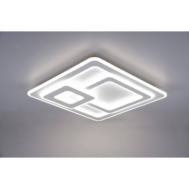 LED Plafondlamp - Plafondverlichting - Trion Mirna - 76W - Aanpasbare Kleur - Afstandsbediening - Dimbaar - Vierkant -