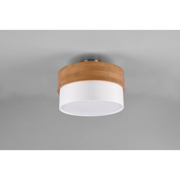 LED Plafondlamp - Plafondverlichting - Trion Sella - E14 Fitting - 2-lichts - Rond - Mat Nikkel/Wit - Aluminium