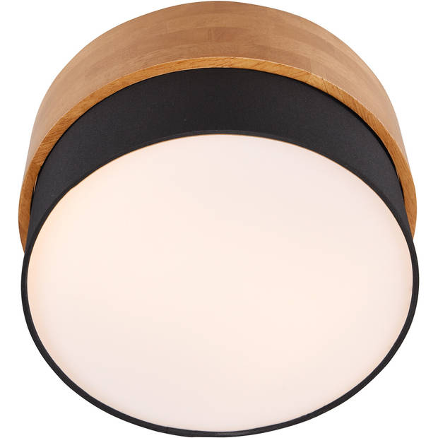 LED Plafondlamp - Plafondverlichting - Trion Sella - E14 Fitting - 2-lichts - Rond - Mat Nikkel/Zwart - Aluminium