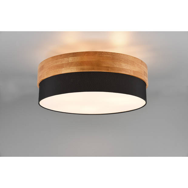 LED Plafondlamp - Plafondverlichting - Trion Sella - E14 Fitting - 3-lichts - Rond - Mat Nikkel/Zwart - Aluminium