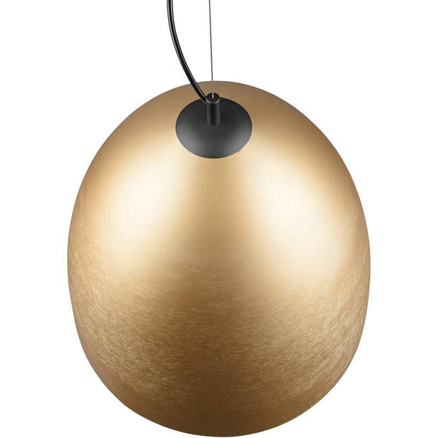 LED Hanglamp - Hangverlichting - Trion Lopez XL - E27 Fitting - 1-lichts - Rond - Mat Goud - Aluminium