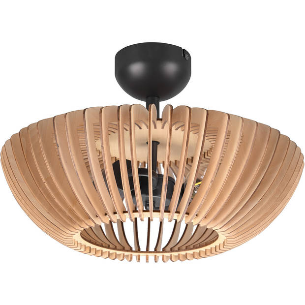 LED Plafondlamp - Plafondverlichting - Trion Colman - E27 Fitting - 2-lichts - Rond - Mat Bruin - Aluminium