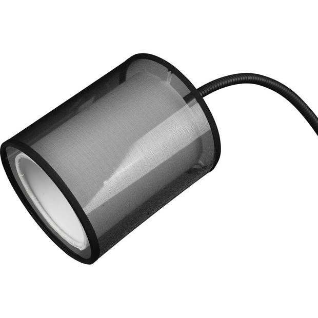 LED Vloerlamp - Vloerverlichting - Trion Bidon - E27 Fitting - 1-lichts - Rond - Mat Zwart - Aluminium - Tot 60W