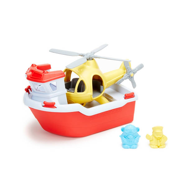 Green Toys - Reddingsboot met Helikopter