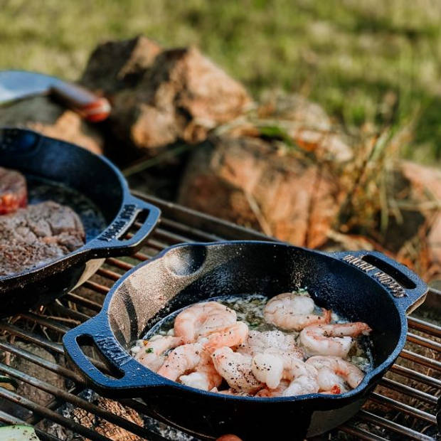 Valhal - Skillet Gietijzer met Handgrepen 15 cm - Gietijzer - Zwart