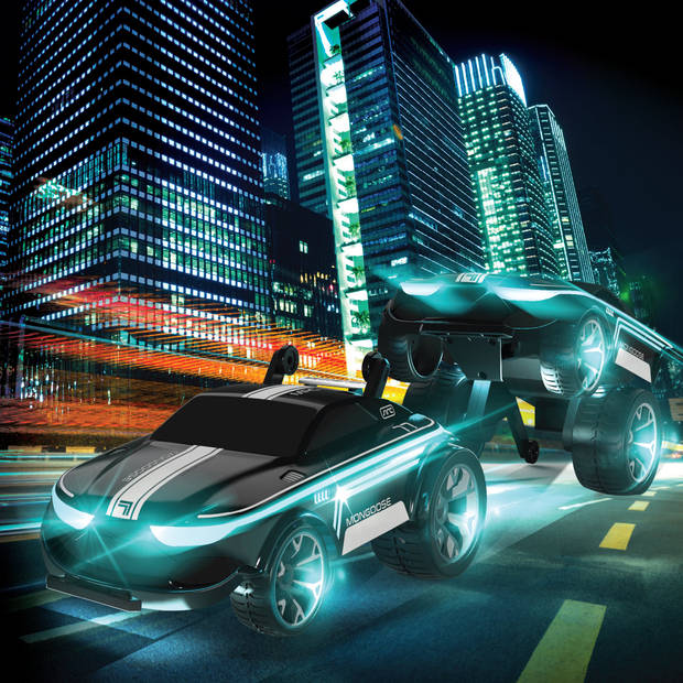 Sharper Image RC Mongoose bestuurbare stunt auto - Met LED oplichtende behuizing en koplampen
