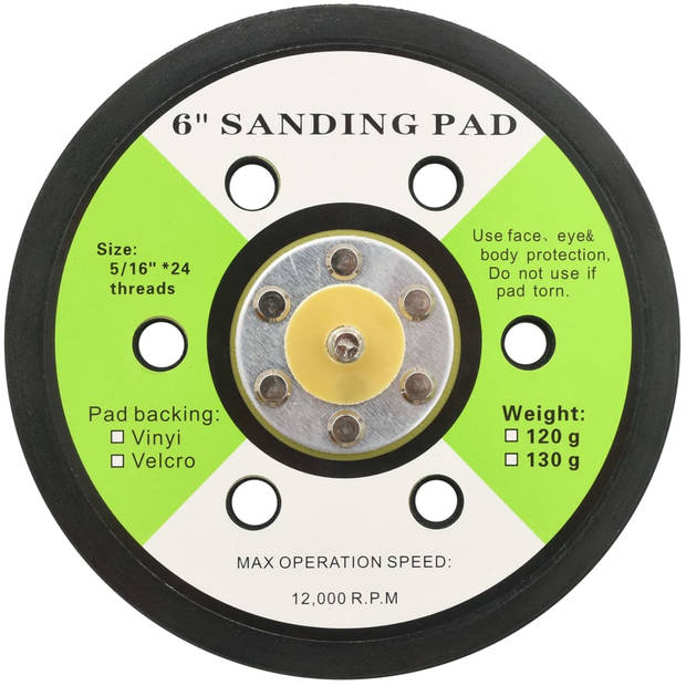 vidaXL Schuurpads met 6 gaten 15 cm 3 st