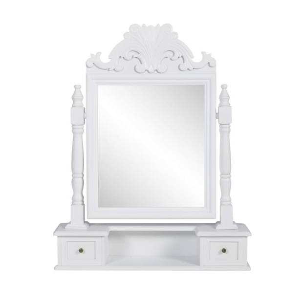 vidaXL Kaptafel met draaiende rechthoekige spiegel MDF