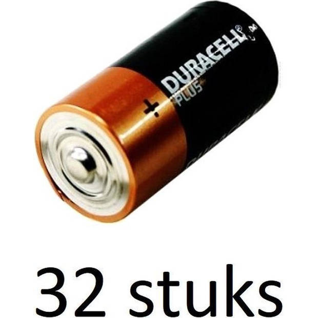 Duracell Plus alkaline C-batterijen - 32 stuks