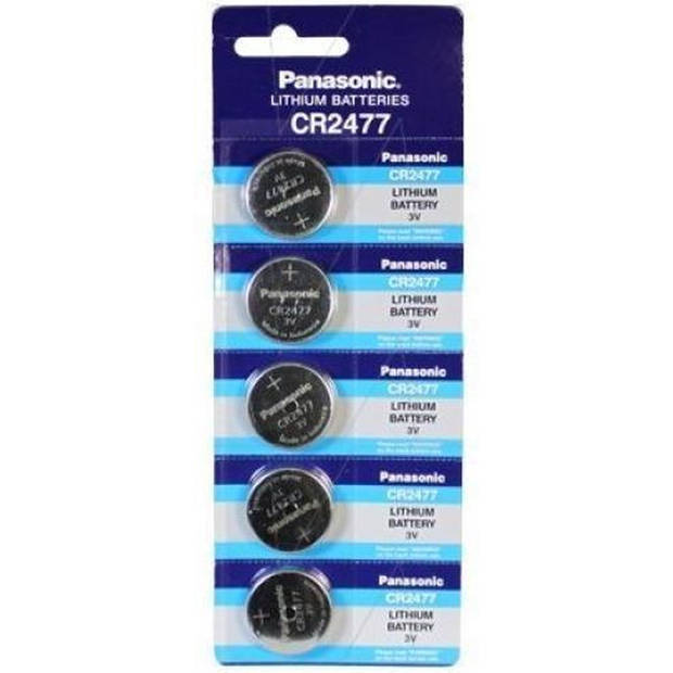 5 Stuks - Panasonic Professional CR2477 P120 3V 1000mAh Lithium knoopcel (Let op, anders dan CR2477N)