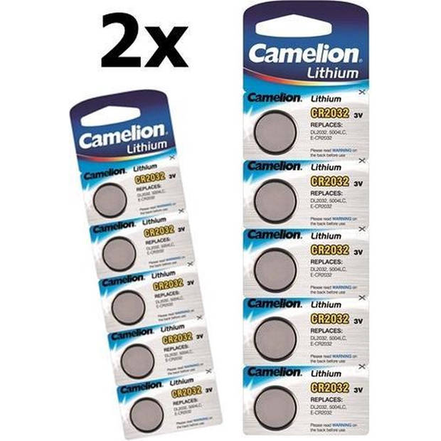 Camelion CR2032 3V Lithium batterij - 10 Stuks (2 Blister a 5st)