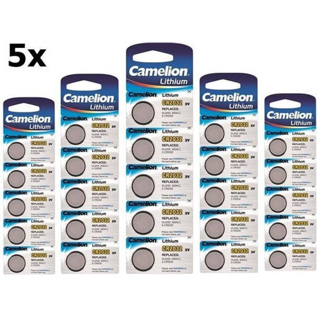 Camelion CR2032 3V Lithium batterij - 25 Stuks (5 Blister a 5st)