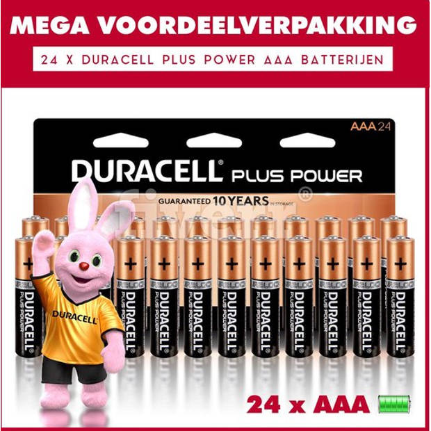24 x Duracell AAA Plus Power - Voordeelverpakking - 24 x AAA batterijen