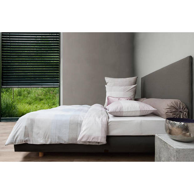 Heckett & Lane Dekbedovertrek Velvet Touch Refined Marin - roze 260x200/220cm