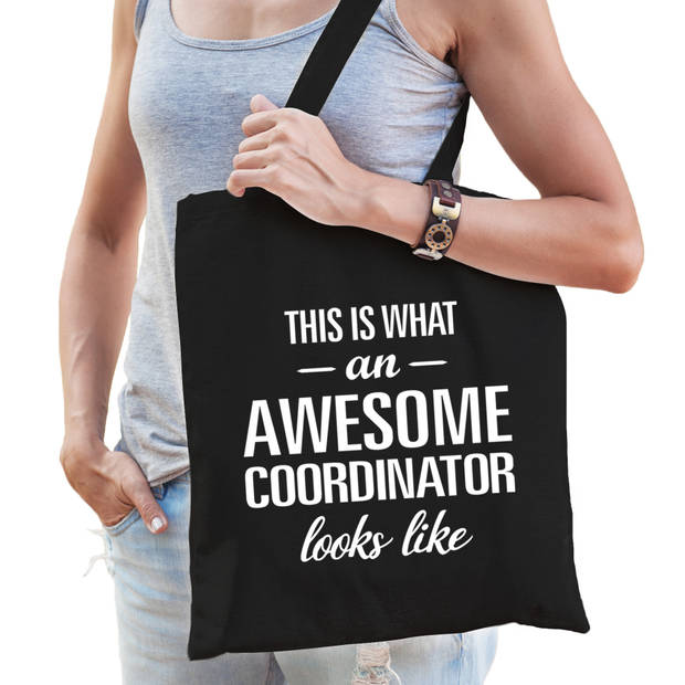 Zwart cadeau tas awesome / geweldige coordinator voor dames en heren - Feest Boodschappentassen