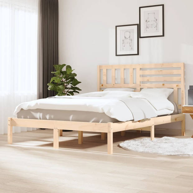 vidaXL Bedframe massief grenenhout 140x200 cm