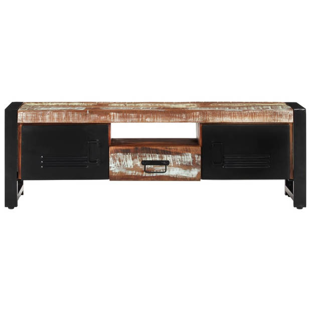 The Living Store TV-meubel - Houten - Gerecycled - Multikleurig - 120x30x40cm