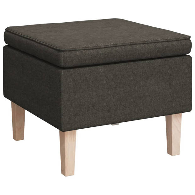 The Living Store Fauteuil Schommelpoten Donkergrijs 65x91x100 cm - Hoogwaardige stof