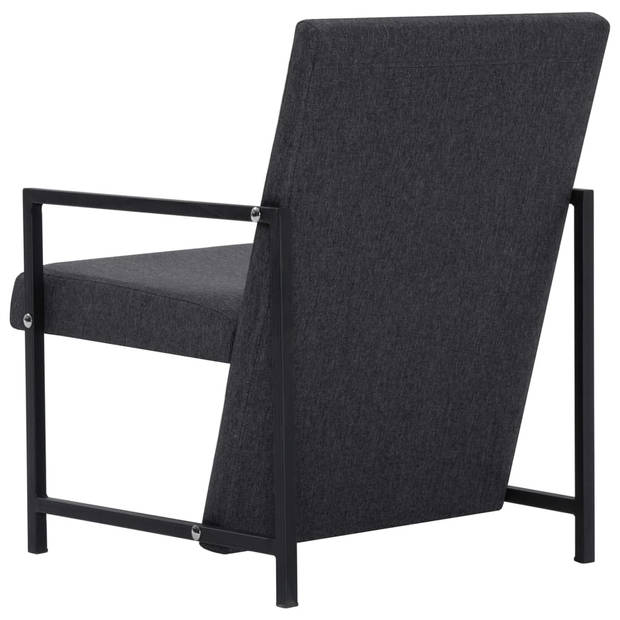 vidaXL Fauteuil stof grijs