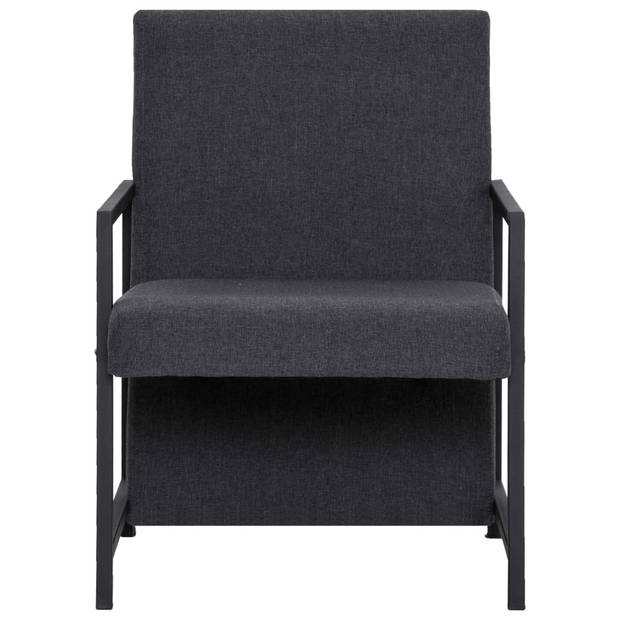 vidaXL Fauteuil stof grijs