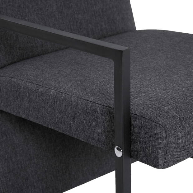 vidaXL Fauteuil stof grijs