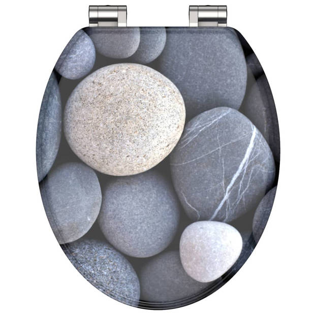 SCHÜTTE Toiletbril met soft-close GREY STONE