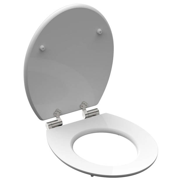 SCHÜTTE Toiletbril met soft-close GREY STEEL MDF hoogglans