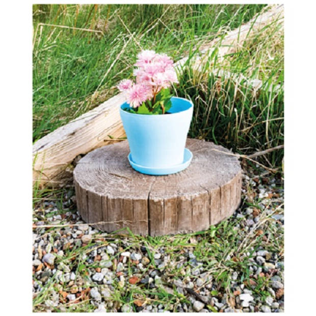 St Helens Home and Garden - plastic plantenpot - 10,5x9cm - blauw